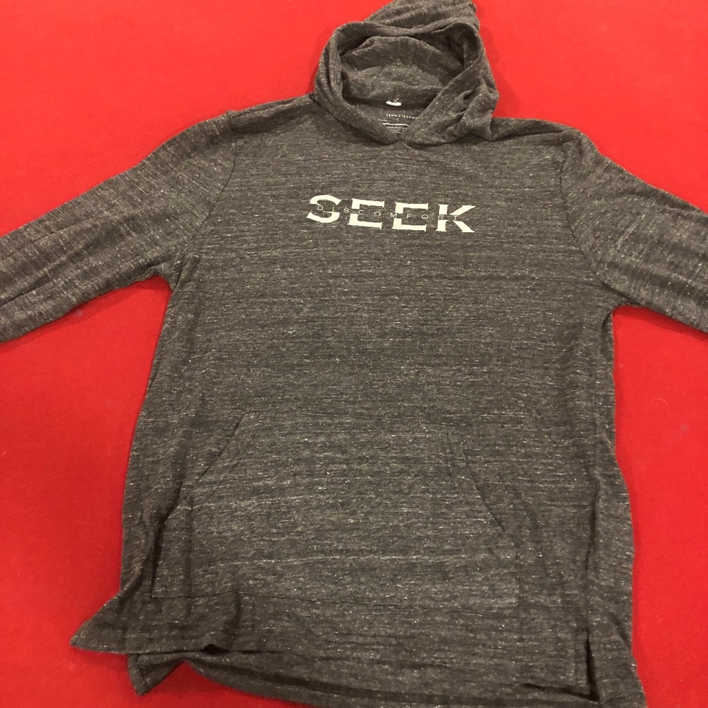 Seek discomfort large hoodie